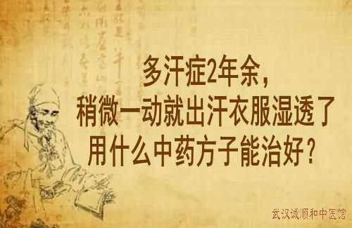 多汗症2年余,稍微一动就出汗衣服湿透了用什么中药方子能治好?