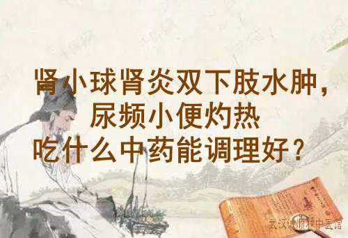 肾小球肾炎双下肢水肿，尿频小便灼热吃什么中药能调理好？