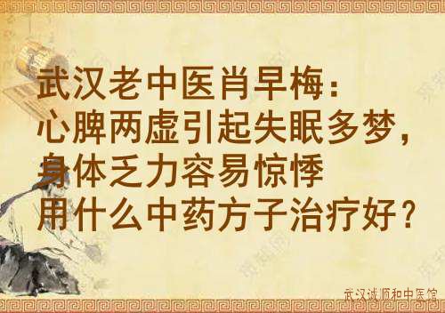 武汉老中医肖早梅：心脾两虚引起失眠多梦，身体乏力容易惊悸用什么中药方子治疗好？