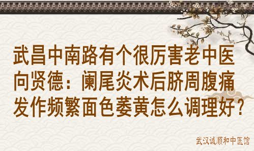 武昌中南路有个很厉害老中医向贤德：阑尾炎术后脐周腹痛发作频繁面色萎黄怎么调理好？