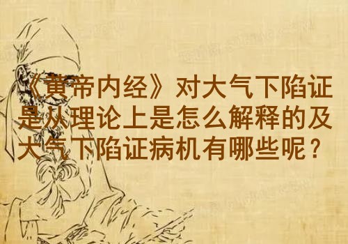 《黄帝内经》对大气下陷证是从理论上是怎么解释的及大气下陷证病机有哪些呢？