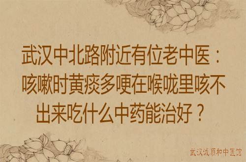 武汉中北路附近有位老中医：咳嗽时黄痰多哽在喉咙里咳不出来吃什么中药能治好？