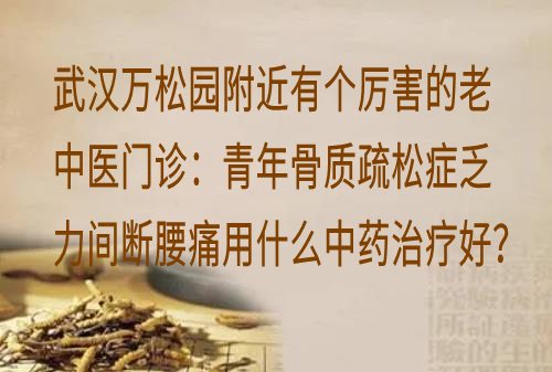 武汉万松园附近有个厉害的老中医门诊：青年骨质疏松症乏力间断腰痛用什么中药治疗好？