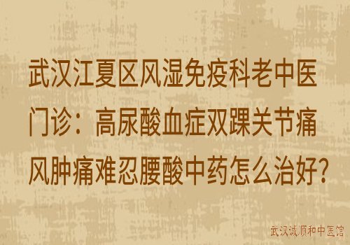 武汉江夏区风湿免疫科老中医门诊：高尿酸血症双踝关节痛风肿痛难忍腰酸中药怎么治好？