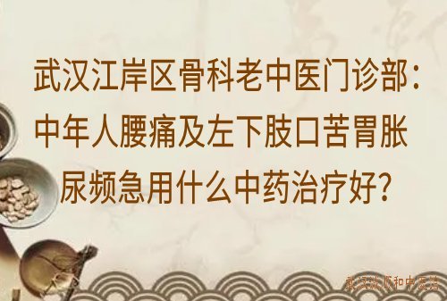 武汉江岸区骨科老中医门诊部：中年人腰痛及左下肢口苦胃胀尿频急用什么中药治疗好？