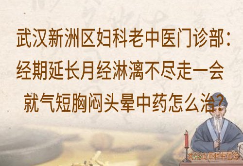 武汉新洲区妇科老中医门诊部：经期延长月经淋漓不尽走一会就气短胸闷头晕中药怎么治？