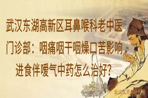 武汉东湖高新区耳鼻喉科老中医门诊部：咽痛咽干咽燥口苦影响进食伴嗳气中药怎么治好？