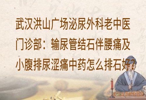 武汉洪山广场泌尿外科老中医门诊部：输尿管结石伴腰痛及小腹排尿涩痛中药怎么排石好？